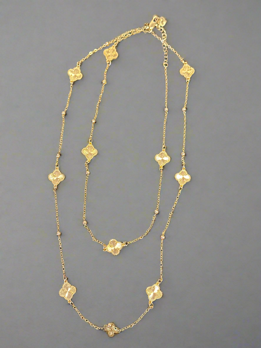 Layered gold necklace
