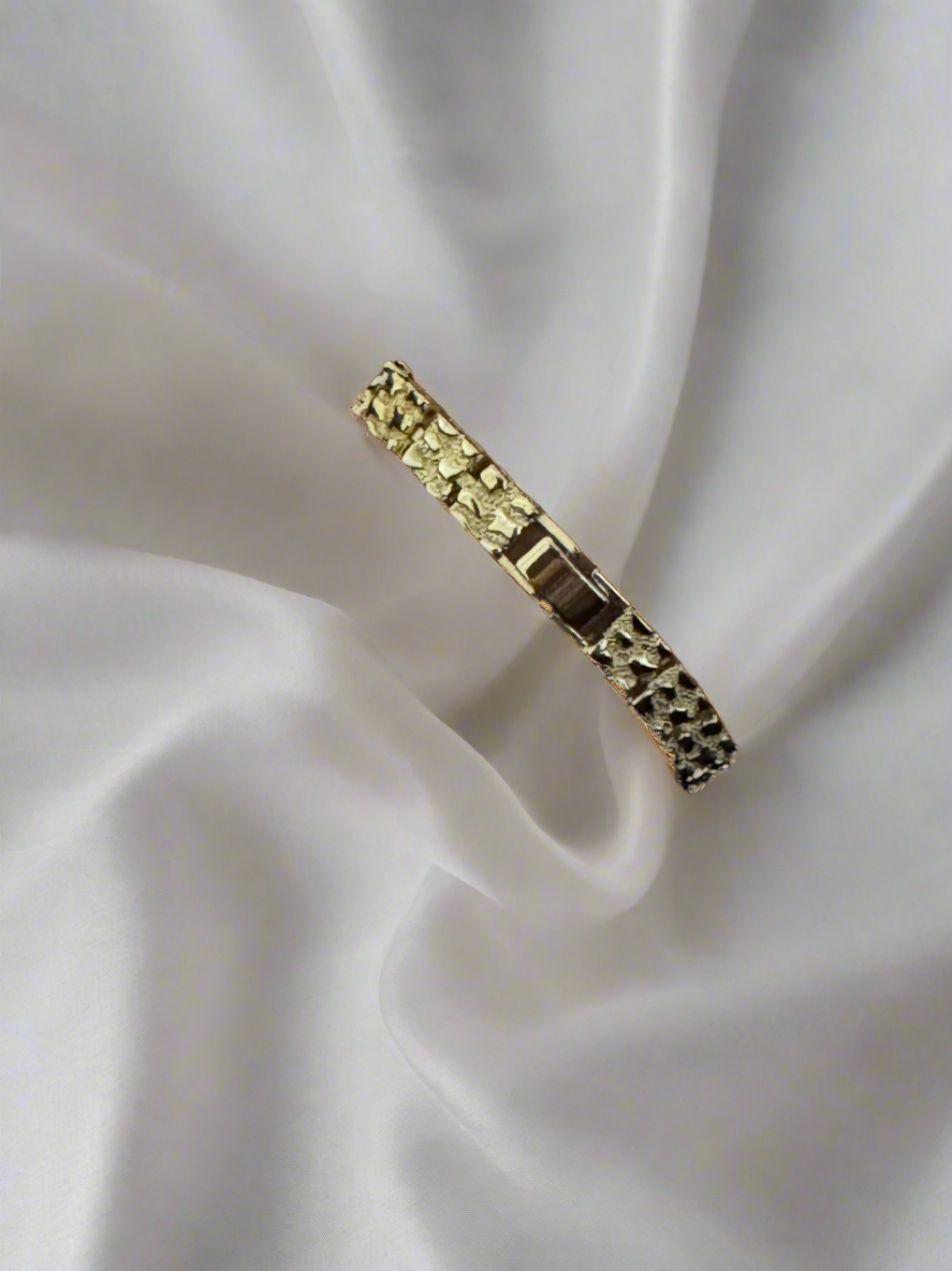 18k gold plated Unisex nugget bracelet