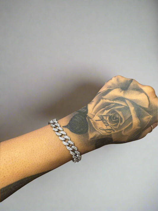 Silver unisex bracelet