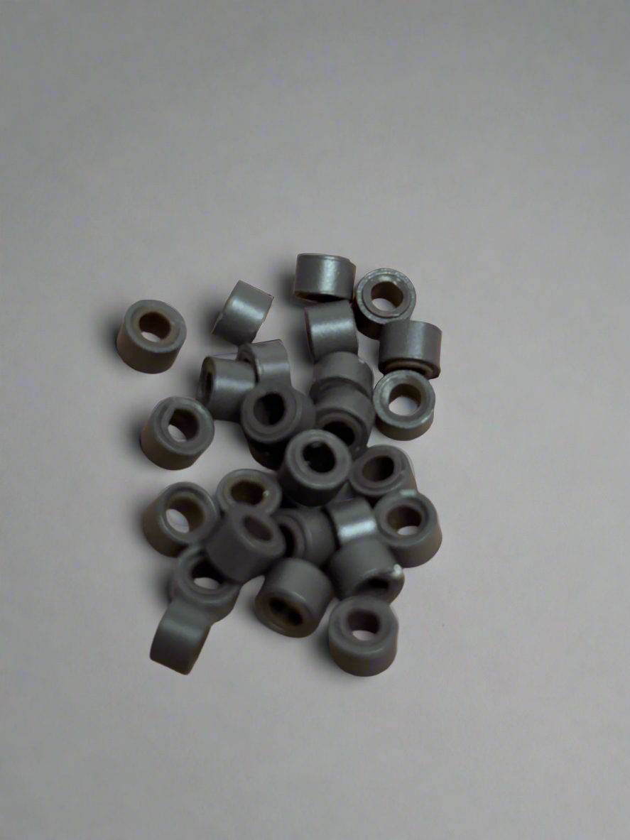 Dark brown Aluminum Micro Silicone Beads