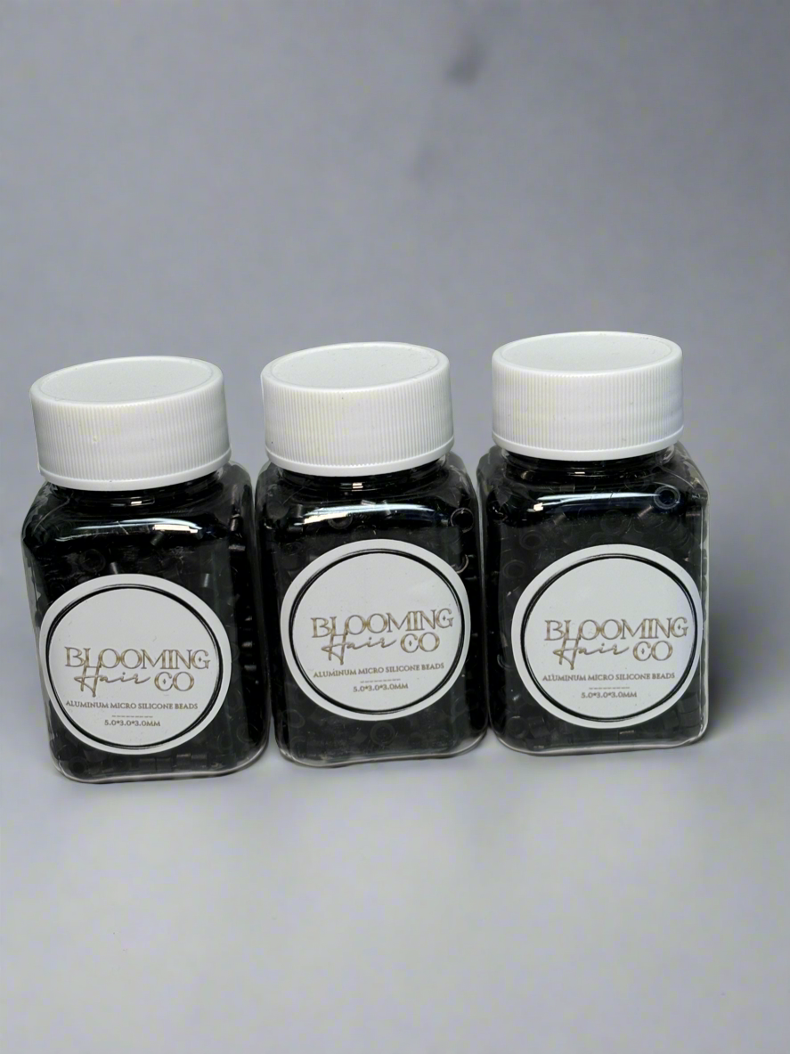 Black aluminum Micro Silicone beads